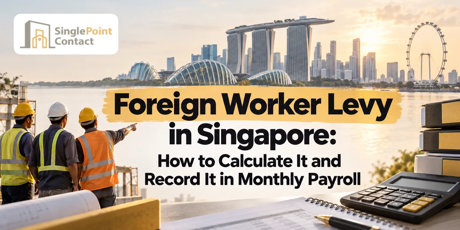 Foreign Worker Levy in Singapore: How to Calculate It and Record It in Monthly Payroll Foreign Worker Levy in Singapore: How to Calculate It and Record It in Monthly Payroll
